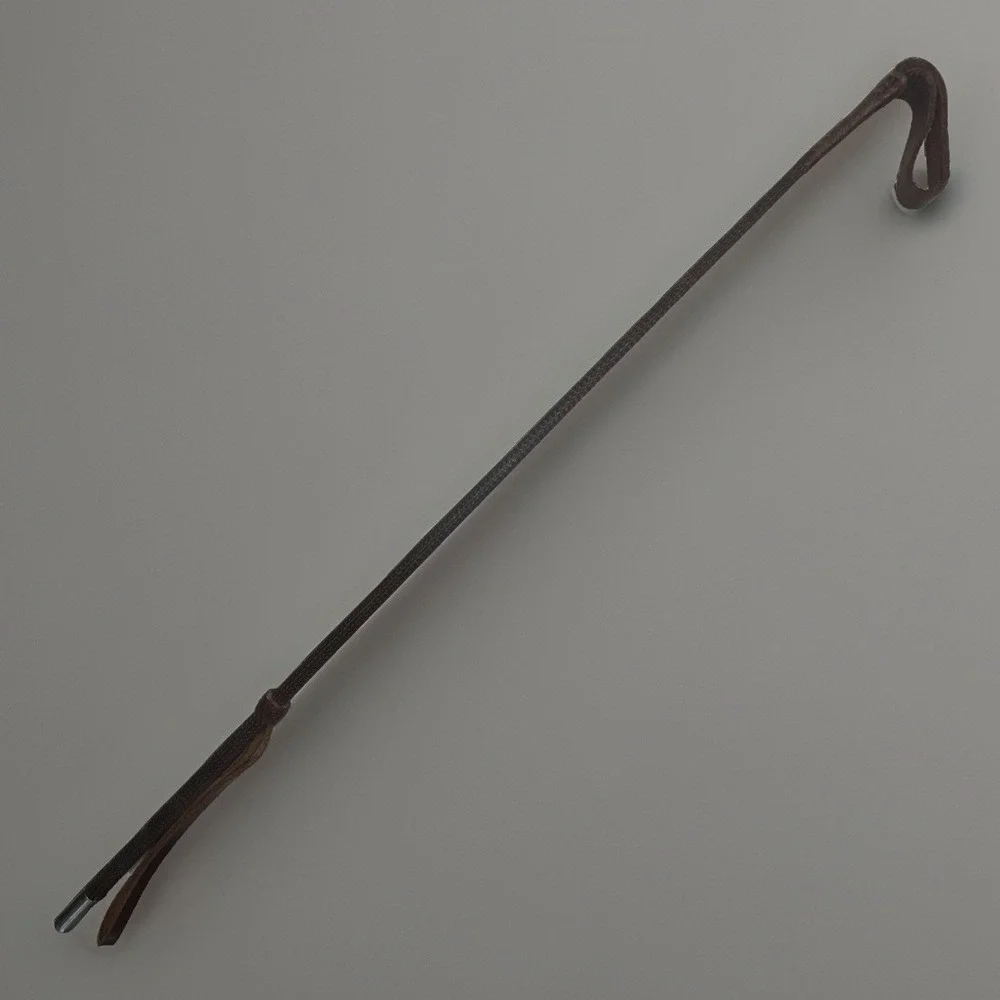 Vintage County Made In England Riding Crop Hunt Whip Leather / Braided Nylon 27